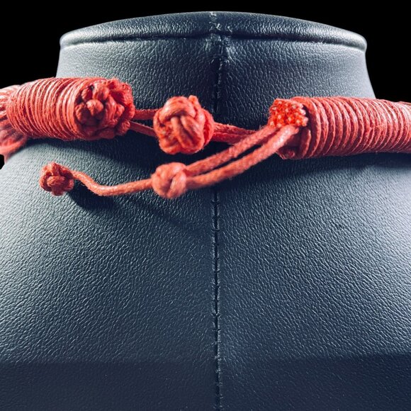 Boho Statement Necklace Earrings Set Red Gem Chunky Pendant Festival Jewelry - Picture 7 of 10